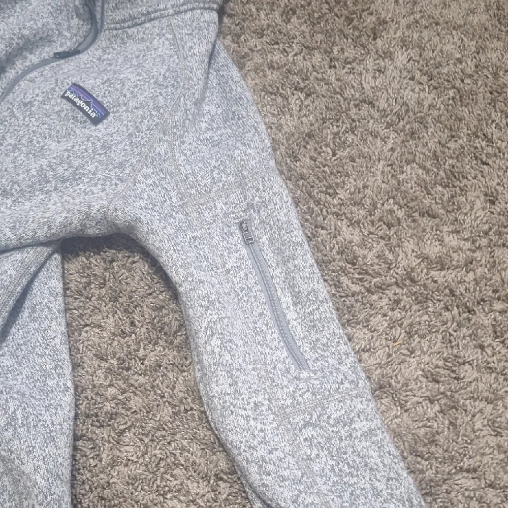 Patagonia Heathered Gray Half Zip Pullover Jacket Sweater Sweatshirt-S